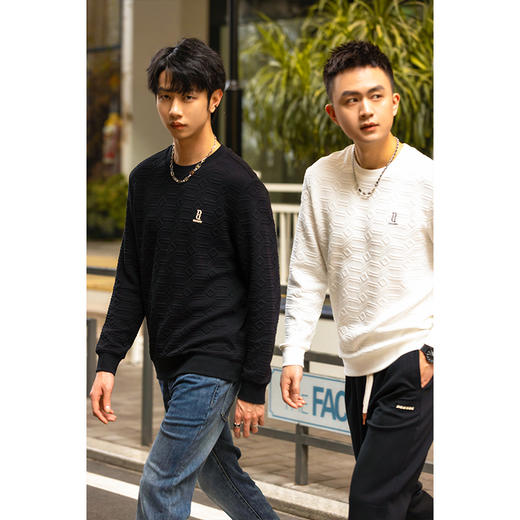 【限时折扣】HX 春秋季圆领卫衣Y106410027101/02 商品图0