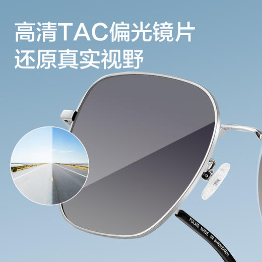 普莱斯PS20069 太阳镜  加大框型戴出立体小V脸  TAC偏光镜片 合金+板材 男女通用 三色可选 商品图4
