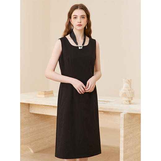 Famecoco气质西装背心裙女修身收腰职业连衣裙中长款FAC1FA041 商品图3