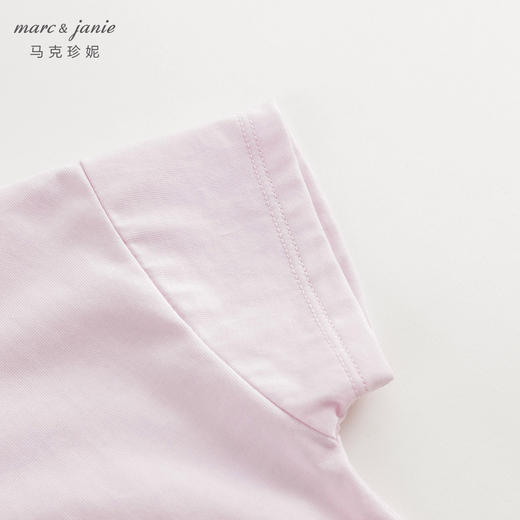[凉感透气]马克珍妮女童宽松运动字母短袖T恤上衣夏装新款240771 商品图4
