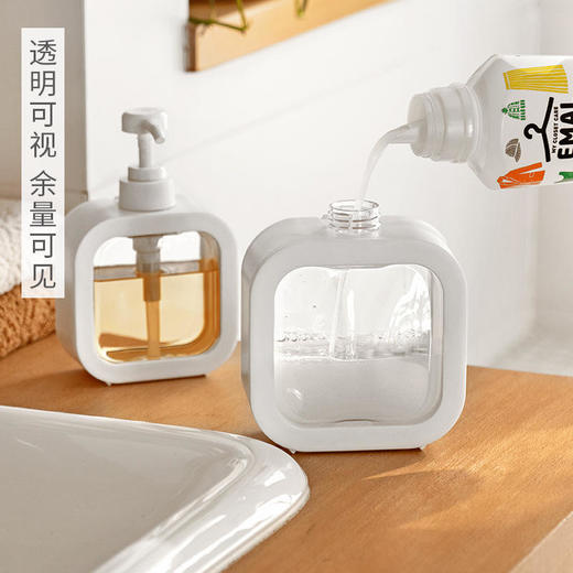 ALBB-新款透明分装瓶浴室洗手液分装瓶塑料按压式可视乳液分装空瓶子 商品图2