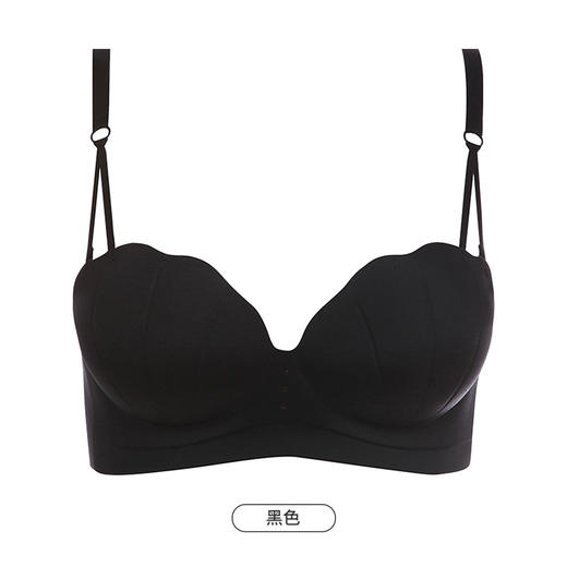 都市丽人舒适打底内衣女泳布文胸B杯适穿1/2杯加厚无痕内衣树脂胶圈三排扣LB41A6 商品图9