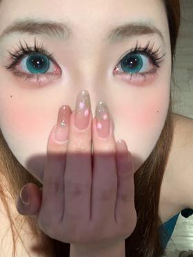 pfgirlcon半年抛美瞳 梵月冰蓝 14.5mm