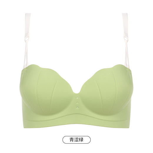 都市丽人舒适打底内衣女泳布文胸B杯适穿1/2杯加厚无痕内衣树脂胶圈三排扣LB41A6 商品图11