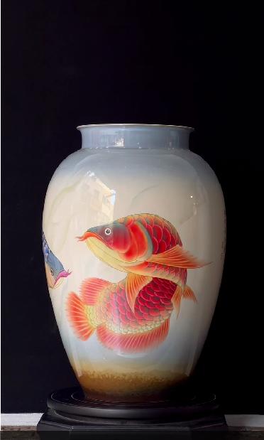 150件高温色釉加珐琅彩瓷瓶《风生水起》 商品图0