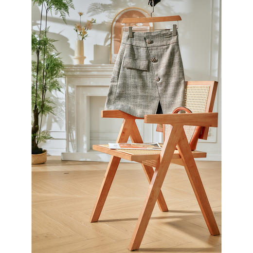 欧芮儿春新款高腰显瘦格子半身裙女不规则短裙复古百搭包臀 商品图1