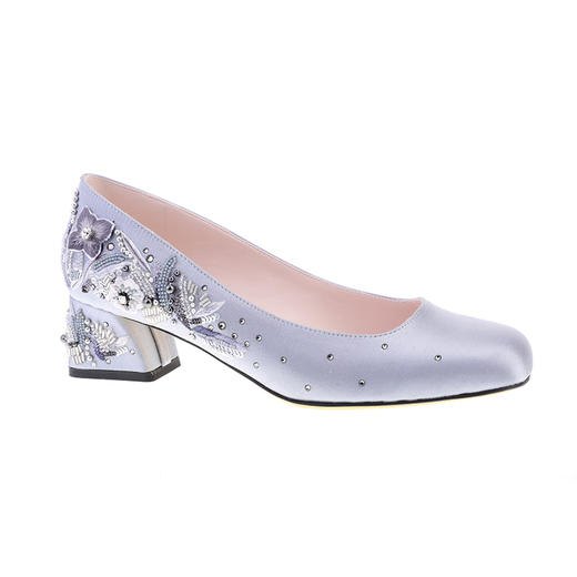 sheme新中式蝶雨彩虹系列进口丝绸搭配刺绣串珠优雅时尚女士单鞋可定制 商品图4