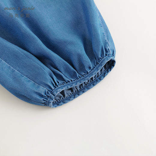 [凉感透气]马克珍妮女童天丝牛仔八分裤防蚊裤儿童裤子夏装240862 商品图4