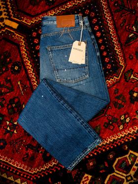 Fortela D400 油漆蓝染牛仔裤