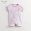 马克珍妮女宝宝趣味印花弹力罗纹短袖连体衣婴儿爬服夏装240822 商品缩略图1