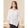 Famecoco手工刺绣不规则t恤女款七分袖圆领宽松上衣FAC1BB003 商品缩略图1