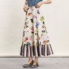 谜底花色半身裙2024年夏季新品法式浪漫风原创印花长裙242MB0549 商品缩略图1
