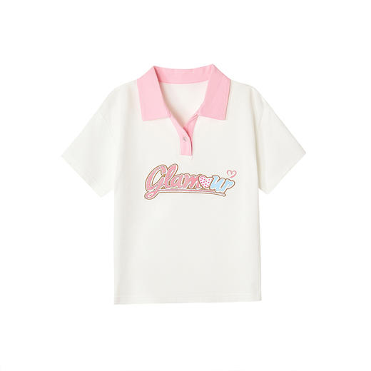 笛莎Deesha T恤2024夏季新款时尚翻领短袖T恤 商品图4