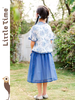 littletime女童新中式套装裙2024春夏新款中国风青花瓷旗袍两件套 商品缩略图4