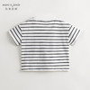马克珍妮男童机器人条纹短袖T恤儿童宽松纯棉上衣夏装新款240531 商品缩略图2