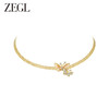 ZEGL设计师橘子花海系列金色蝴蝶项链女款2024新款颈链锁骨链饰品 商品缩略图3