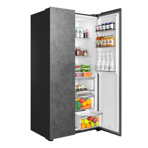 TCL556升纤薄系列大容量对开双开门电冰箱 630mm超薄机身 多点离子杀菌 云岩灰玻璃面板 R556P8-S 商品图4