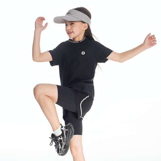 onmygame 儿童t恤凉感男童短袖夏季女童字母印花2024新款透气运动 商品图7