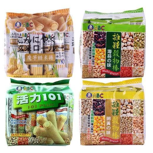 ABC魔芋糙米卷/谷物活力棒杂粮糙米卷/杂粮谷物棒蛋黄味180g 香脆停不下来的美味 052473/052474/053070 商品图0