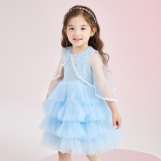 笛莎Deesha 女童连衣裙2024年新款网纱礼服连衣裙 商品图0
