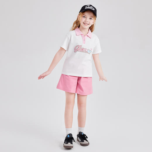 笛莎Deesha T恤2024夏季新款时尚翻领短袖T恤 商品图2