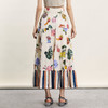 谜底花色半身裙2024年夏季新品法式浪漫风原创印花长裙242MB0549 商品缩略图2
