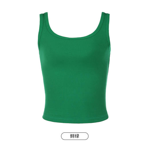 都市丽人宽肩背心女罗纹棉背心无罩杯棉质宽肩背心无钢圈无排扣LV44A3 商品图8