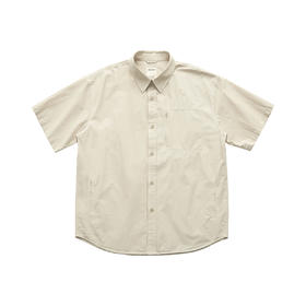 chichaqu吃茶去全棉口袋短袖衬衫宽松复古经典休闲百搭