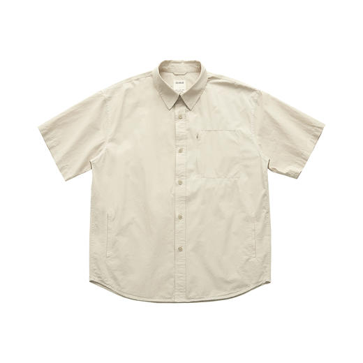 chichaqu吃茶去全棉口袋短袖衬衫宽松复古经典休闲百搭 商品图0