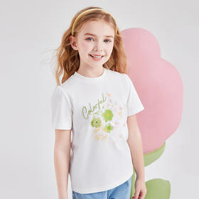 笛莎Deesha T恤2024夏季新款时尚满印短袖T恤