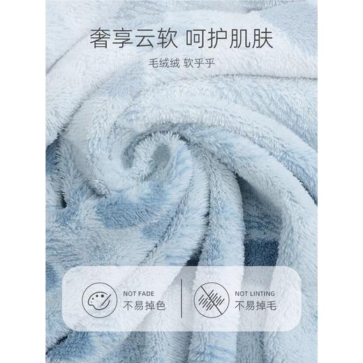 洁丽雅龙鳞水波纹珊瑚绒浴巾女洗澡超柔吸水男士家用提花包边情侣 商品图3