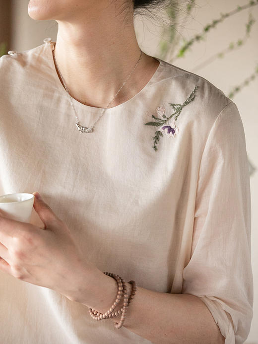 牧衣游原创双层棉质衬衫 限量福利款 樱笋年光【不支持会员折】 商品图3