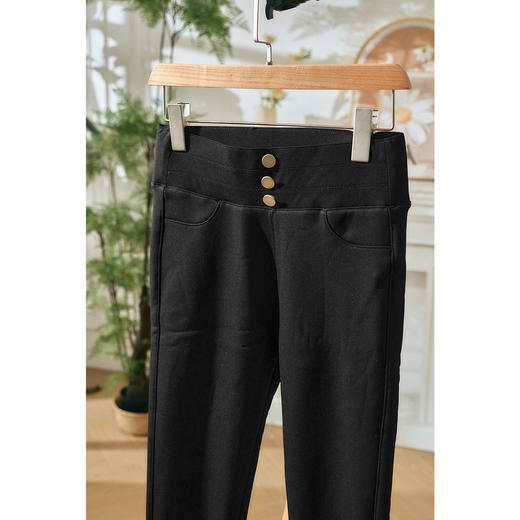 OLrain欧芮儿黑色打底裤女冬季2024年新款显瘦提臀运动安全保暖裤 商品图3