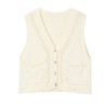 famecoco范可儿全棉针织马甲女士v领无袖保暖马夹FAC1CA013 商品缩略图7