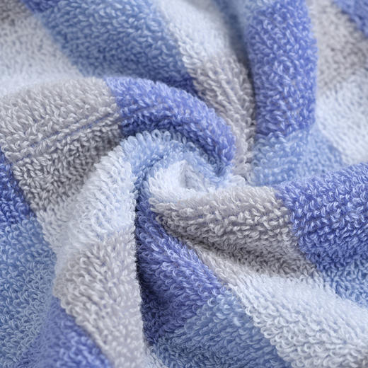 洁丽雅格纹纯棉毛巾3条装洗脸巾吸水全棉家用成人不掉毛男女面巾 商品图3