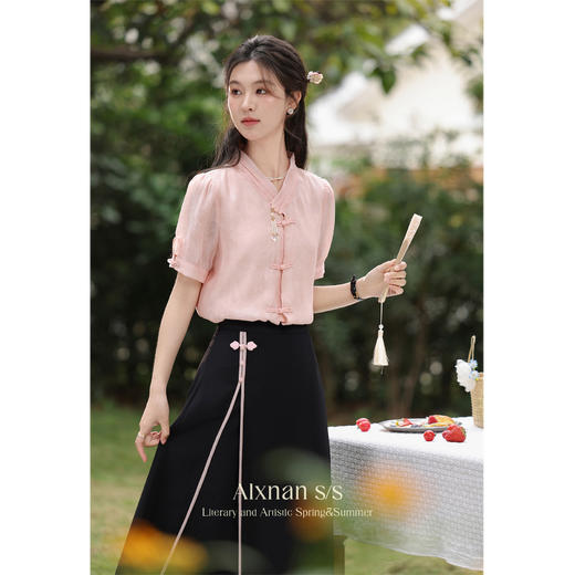 【65折秒杀】鹿向南《花间酒》新中式半身裙L35012 商品图0