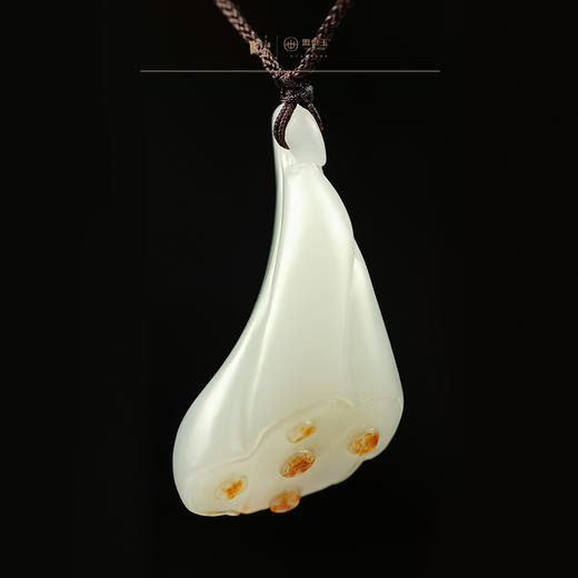 新疆国玉盟世玉和田玉白玉挂件（莲蓬）【带证书·顺丰物流】 商品图4