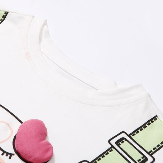 都市丽人眯雅佳生活家居春夏睡衣男女童32支纯棉单面家居服薄款短袖短裤童装棉质套装JH42A5 商品图6