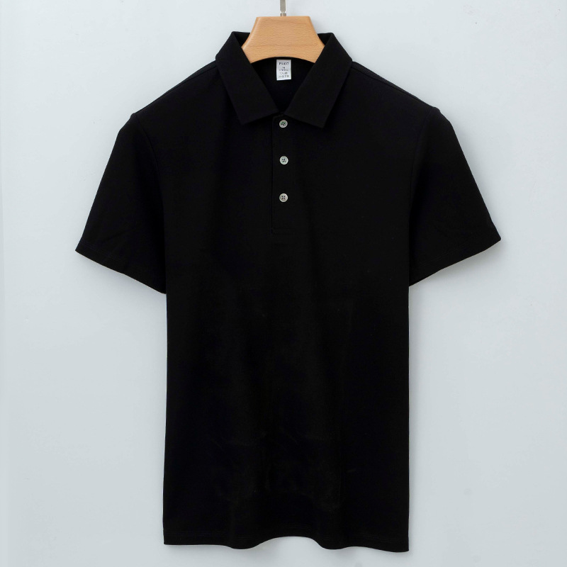 【双面无痕领polo衫】2024高端索罗娜230g新疆棉翻领短袖Polo衫男H241050958