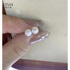 欧诗漫小灯泡珍珠耳钉5-6mm素钉经典大小 空姐耳钉 正圆无瑕纯银 商品缩略图3