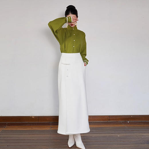 裁缝学苑AQ244春秋新款国风下裙汉服日常改良立领对襟短衫外套女 商品图1