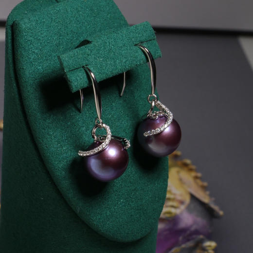 甄珠贝 二十年九紫离火开运 总有你喜欢的紫 中国的紫珠10-11mm 纯银配件 商品图8