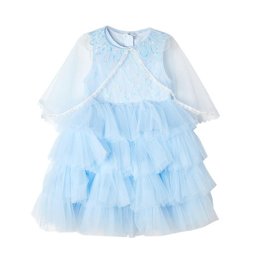 笛莎Deesha 女童连衣裙2024年新款网纱礼服连衣裙 商品图4