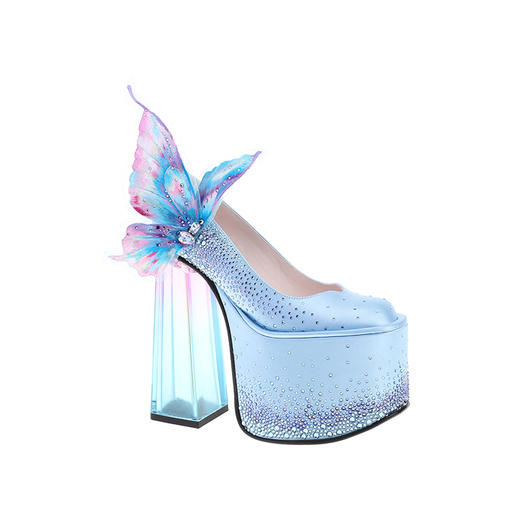 sheme蝶梦庄周系列双面蝴蝶刺绣幻彩鞋跟全球限量版新中式女士单鞋可定制 商品图4