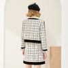 MC108斯尔丽两件套时尚格纹袖口毛边设计小香风拉链女式套装 商品缩略图1