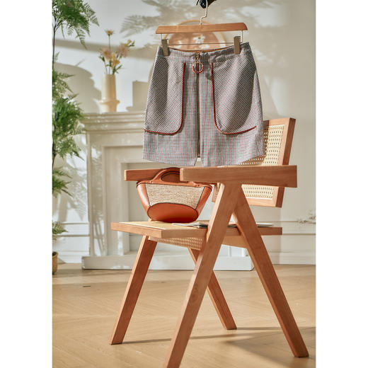 欧芮儿 春装女2019新款女装预售 千鸟格格子半身裙女裙子 商品图0