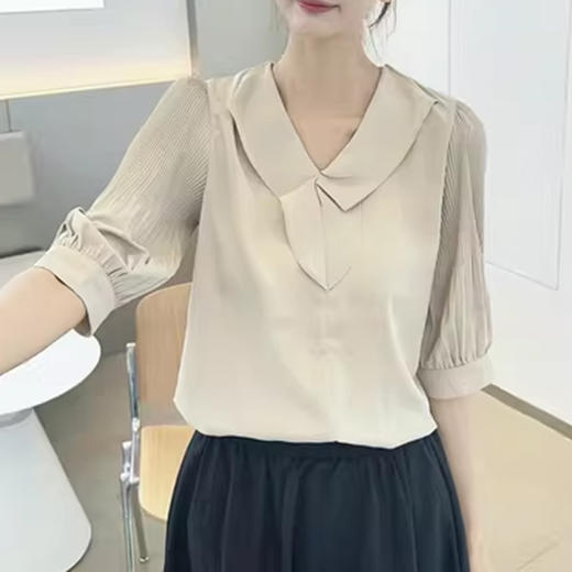 裁缝学苑AS37荷叶边v领雪纺衬衫纸样女装短袖夏季新款上衣t恤打板 商品图5