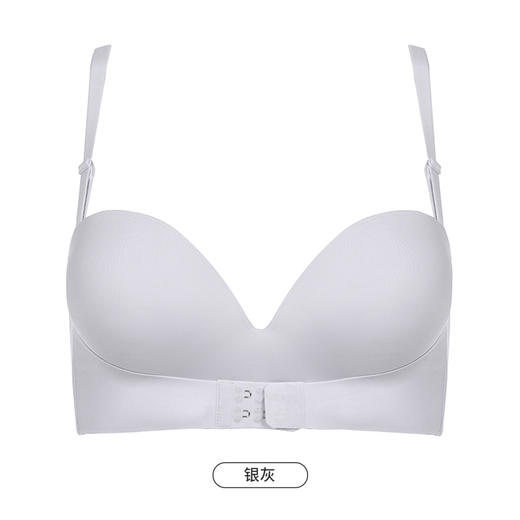 都市丽人舒适打底无痕聚拢内衣女泳布文胸B杯适穿1/2杯中厚树脂胶圈三排扣LB41A2 商品图11