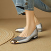 【预售5天】金属头中跟单鞋，法式气质方头银色高跟鞋LD-6719 商品缩略图1