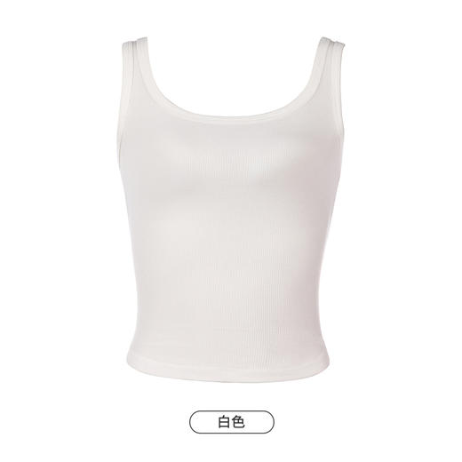 都市丽人宽肩背心女罗纹棉背心无罩杯棉质宽肩背心无钢圈无排扣LV44A3 商品图6